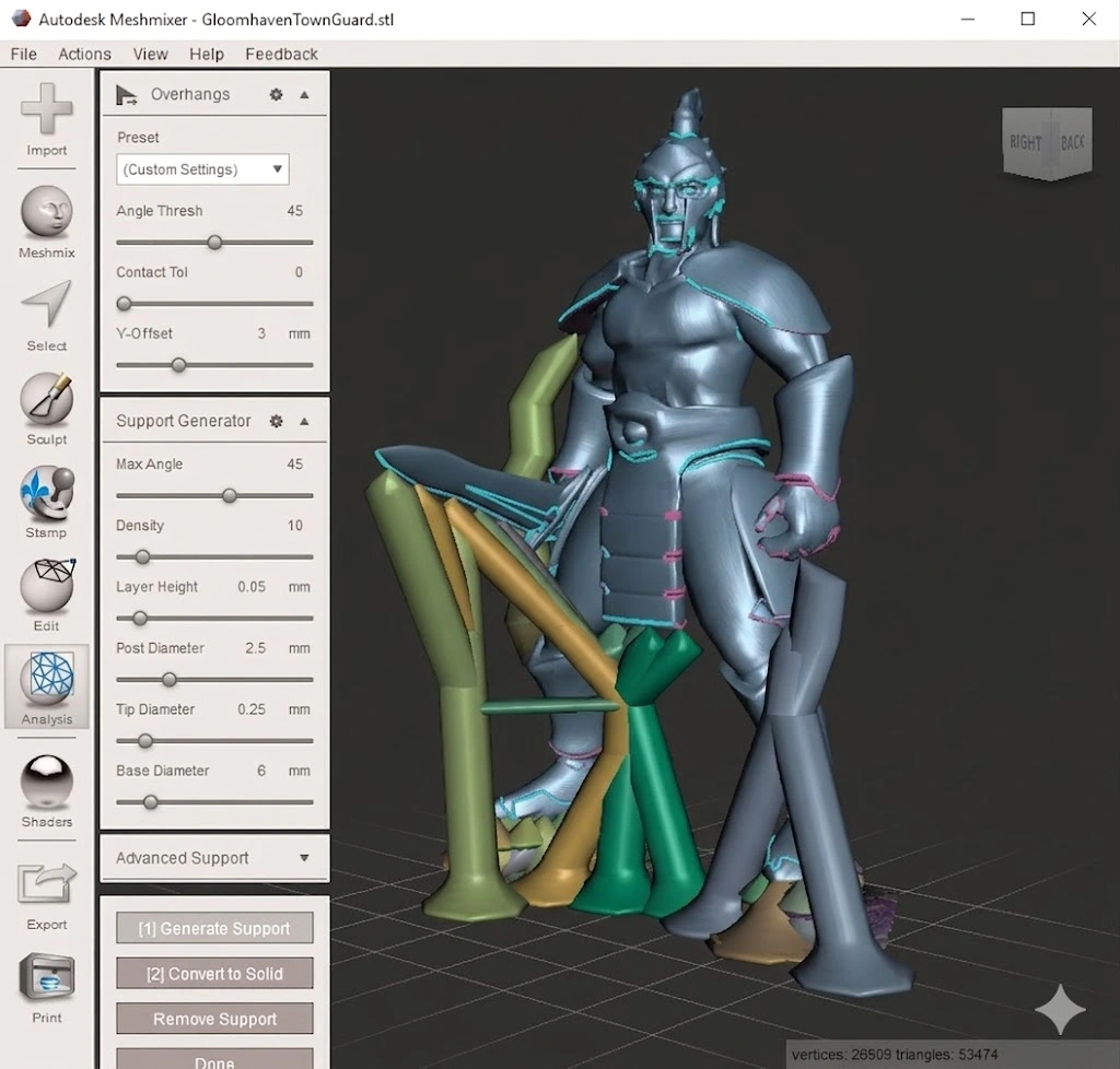 Autodesk-Meshmixer-GloomhavenTownGuard